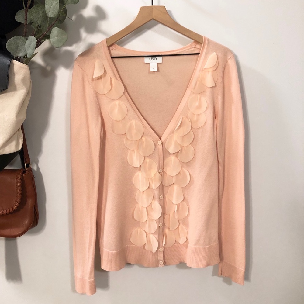 LOFT Petal Sweater Light Dusty Pink